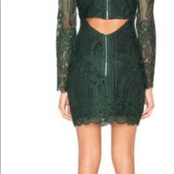 Lavish Alice lace open back forest green size 2 - Picture 2 of 7